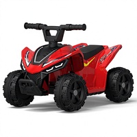 Voiture à pédales pour enfants en bas âge avec musique, lumières LED, suspension à quatre roues, électrique 6V ATV