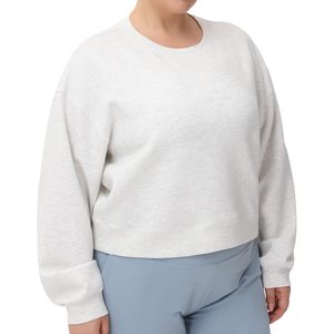 FOXA Sweat-shirt court à col rond pour femme, mélange de coton, respirant, idéal pour l'entraînement - Product Image 6