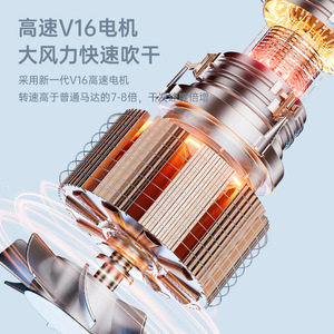 Sèche-cheveux avec moteur DC haute vitesse, ions négatifs, séchage rapide pour salon, maison, étudiants - Product Image 2