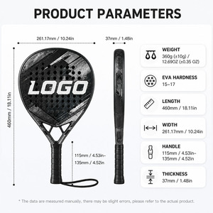 Racchetta da <span class=keywords><strong>Padel</strong></span> Rotonda in Fibra di Carbonio Toray 3k 12K 16K 18K 24K Personalizzabile, Design Nuovo e Popolare 2026, Leggera con Logo Personalizzato - Product Image 4