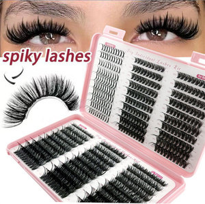 Faux Cils en Grappes Fibres Artificielles 100D+200D Haute Simulation Poils Doux Semi-Faits à la Main Cils DIY Transfrontaliers - Product Image 1
