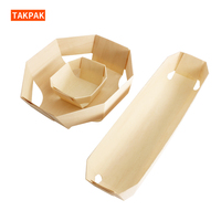 Boîtes d'emballage jetables écologiques pour boulangerie, pour pain, gâteaux, biscuits, chocolats, dragées - Couleur naturelle, utilisation pour mariage