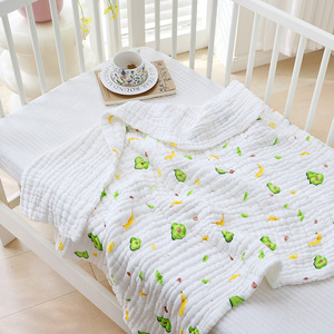 Serviette de bain en gaze Qidou pour bébé, 110x105cm, couverture en coton à 9 couches pour nourrissons et tout-petits - Product Image 2