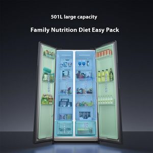 Original Mijia 501L Side By Side <b>Refrigerator</b> Ink Feather Rock Ultra-thin 65cm No Frost Inverter Smart Fridge for Home Kitchen - Product Image 4
