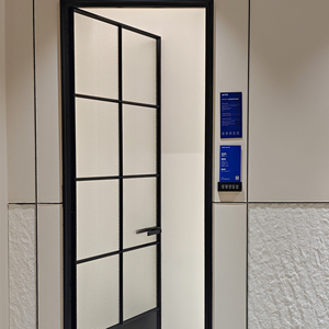 Deioux Customized Casement Door Aluminum Alloy Interior With Soundproof Double Glass Front Entry Hinged Hinged Doors - Product Image 3
