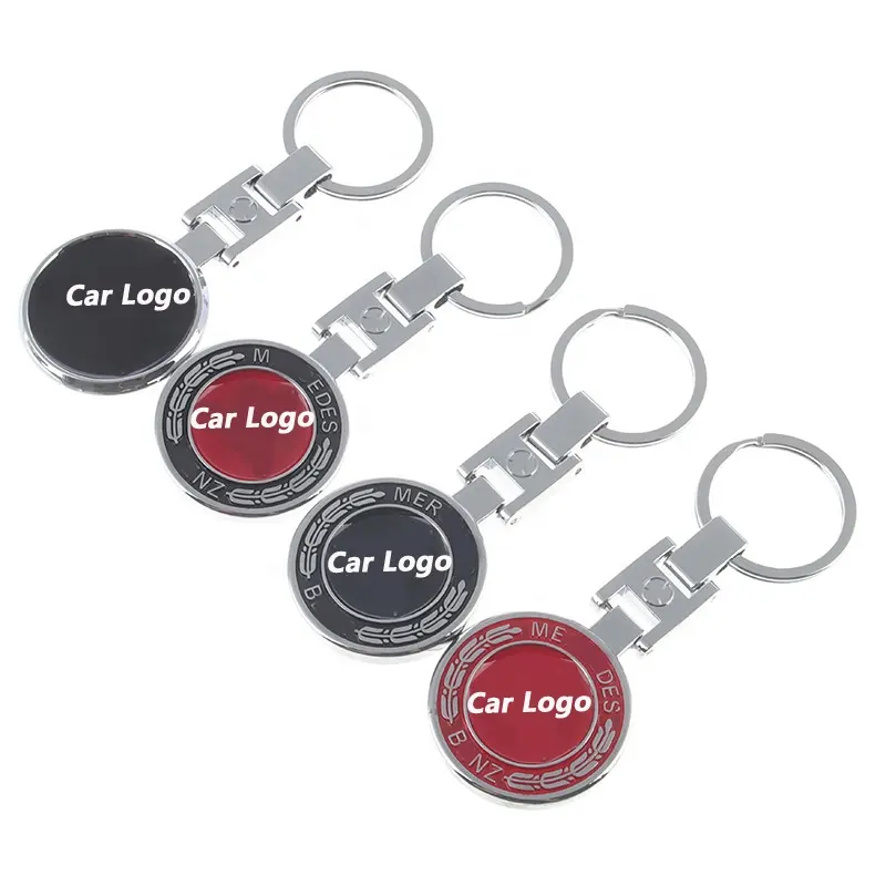 Porte-clés personnalisé en alliage de Zinc, trousseau à clés en métal blanc avec Logo de voiture pour Mercedes Benz
