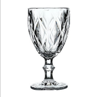 Verre à vin rouge épais de 10 oz, couleur originale, motif diamant en relief, style vintage, marque FJ, durable, vente en gros