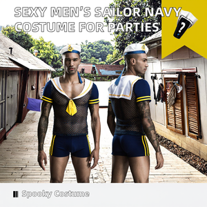 Disfraz de Marinero para Hombre, Disfraz de Cosplay para TV, Película, Halloween, Purim, Discoteca, Carnaval, Fiesta, Sexy, Adulto, Poliéster - Product Image 2