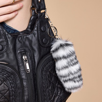 À la mode multicolore Mini fausse fourrure queue en peluche sac à main décoration accessoires personnalisé femmes filles sac pendentif breloques pour bricolage