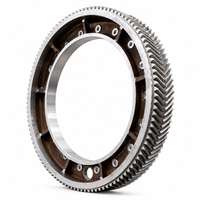 Anneau d'engrenage hélicoïdal en acier moulé sous pression OEM avec dents de grand diamètre pour équipement de tambour rotatif