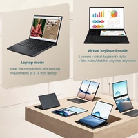 Nouvel ordinateur portable ZenbookDUO 14 pouces 2.8K double écran OLED 32 Go + 1 To Ultra9, ordinateur portable de poche en aluminium, clavier anglais