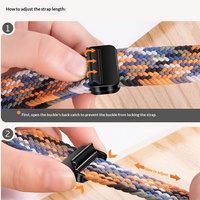 Bracelet en nylon tressé avec fermoir pliable pour Watch GT 6 46 mm