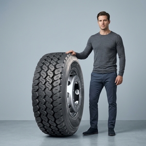 ยางรถบรรทุก AT557 385/65R22.5 พร้อมตราสัญลักษณ์ DOT สำหรับการใช้งานบนถนนและนอกถนน - Product Image 1