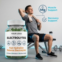 Complément alimentaire en bonbons gélifiés électrolytiques pour l'hydratation et l'énergie, avec mélange de potassium, magnésium, calcium, sodium, 60 gommes, 180 g, OEM ODM
