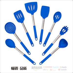 <b>Silicone</b> Cooking Spoon And Spatula Set 14 Pieces Heat Resistant Non Stick Kitchen <b>Tools</b> For Cooking And Baking - Product Image 5
