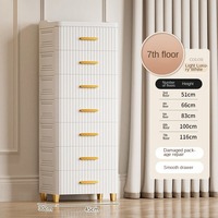 NSS33 - Armoire de rangement moderne à 7 tiroirs en plastique pour bureau et salon - Organisateur de vêtements
