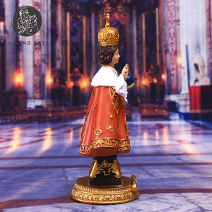 8 pouces Catholique Infant Jésus de <span class=keywords><strong>Prague</strong></span> Statue Résine Jésus Sculpture Décoration Infantile Jésus de <span class=keywords><strong>Prague</strong></span> Figurine Cadeau Religieux - Product Image 4