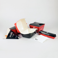 Boîte d'emballage pour frites en papier de qualité alimentaire, biodégradable, avec impression personnalisée, prix d'usine, pour la vente en gros