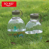Bouteille d'eau en plastique transparente de qualité supérieure, réutilisable, avec couvercle anti-fuite, bouteille d'eau de voyage