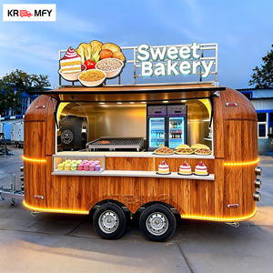 Carrito de Pizza Móvil Multifuncional de Acero Inoxidable para Exteriores y Remolque de Comida con Camión de Helados para Venta de Snacks, Dulces y Papas Fritas - Product Image 1