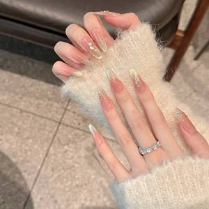 Uñas Postizas <span class=keywords><strong>de</strong></span> Gel Suave XL, Uñas Artificiales <span class=keywords><strong>de</strong></span> Bailarina, Reutilizables, Ojos <span class=keywords><strong>de</strong></span> Gato, Uñas Postizas Francesas Ligeras, Uñas Acrílicas - Product Image 4