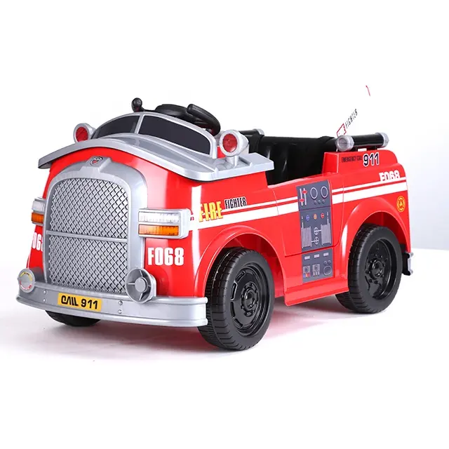 子供が運転するための車12vおもちゃの消防車の電気消防車子供車