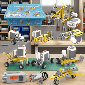 SAMLOK 180 PCS Science Education Puzzle <b>Building</b> Blocks 3D DIY ABS Plastic Electric Programmable Construction Toy 1:24 <b>Buildings</b> - Product Image 3