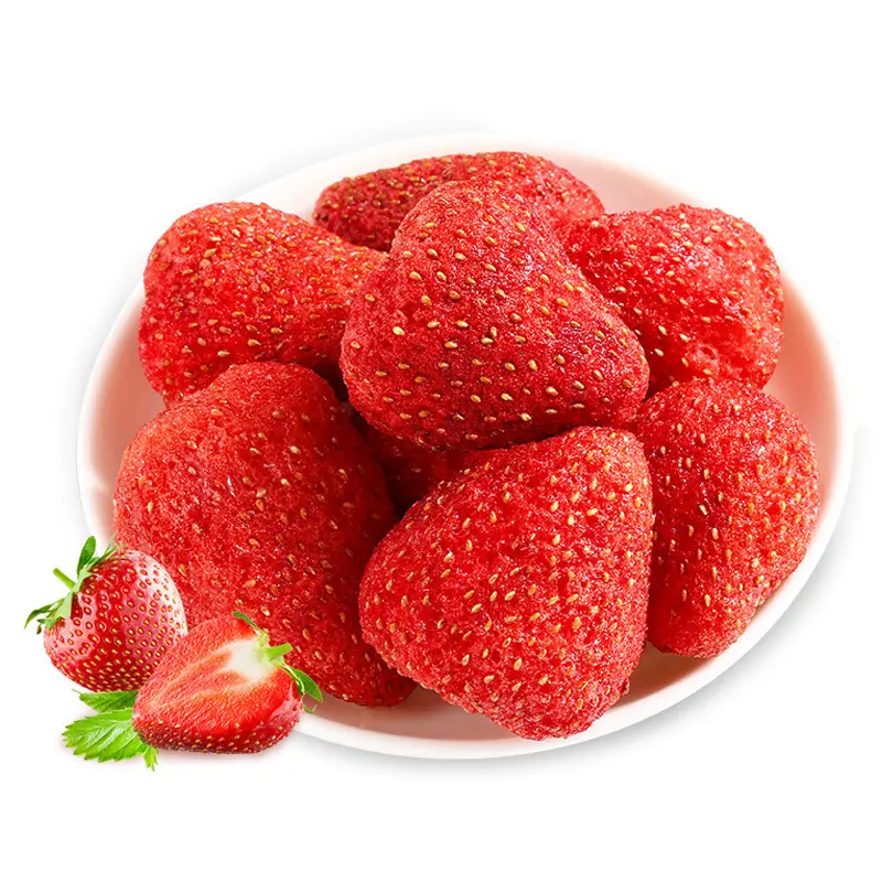 Prix d'usine de haute qualité fraise séchée forme de granule entier nouveau produit personnalisation fruit