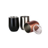 Mugs isothermes de voyage en acier inoxydable de 12 oz avec couvercle, personnalisables avec logo, pour café, eau ou œufs, idéaux pour la salle de sport