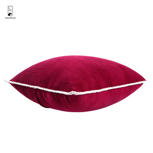 <span class=keywords><strong>Federa</strong></span> per <span class=keywords><strong>cuscino</strong></span> natalizia solida rossa fodera per <span class=keywords><strong>cuscino</strong></span> personalizzata decorativa morbida a righe <span class=keywords><strong>con</strong></span> <span class=keywords><strong>bordo</strong></span> ricamato bianco per divano divano - Product Image 4