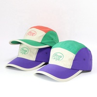 Gorra de 5 Paneles con Logotipo Bordado y Diseño Personalizado OEM, Gorra Deportiva para Correr, Gorra Ligera para Campamento al Aire Libre