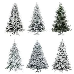 Duoyou Handmade Luxury Premium Indoor Artificial Xmas Snowing Flocked Decor Christmas Trees Wholesale