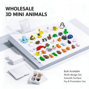 Figurines d'animaux imprimées en 3D, mini figurines d'animaux articulées, jouets, cadeaux de fête, jouets anti-stress de poche, articles en vrac pour sacs cadeaux - Product Image 2