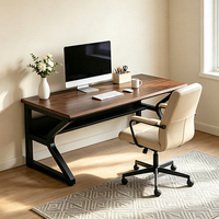 Bureau d'ordinateur en bois massif sur mesure, adapté à la maison, au bureau ou à l'étude