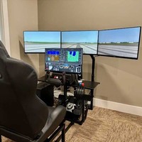 Simulador de Vuelo Interior con Silla de Juego de Aviación y Movimiento VR para Entrenamiento y Experiencia en Cabina de Vuelo