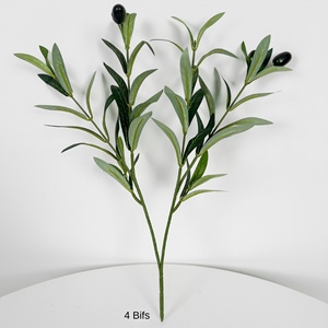 Tissu de feuille d'olivier crypté de fruits de branche d'olivier de Style nordique pour le salon de mariage <span class=keywords><strong>Table</strong></span> à manger hôtel utiliser tissu d'herbe - Product Image 3