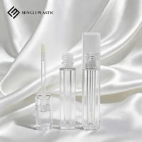 Prix usine Tubes de brillant à lèvres transparents de 4ml Tubes cosmétiques pour huile à lèvres LipglossContainers Étiquette personnalisée et emballage