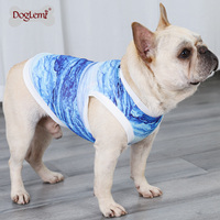 Vêtements d'été personnalisés de luxe écologiques et respirants pour chiens, grandes et petites tailles, avec motif de refroidissement en marbre.