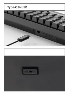 רויאל Kludge RK837 RK G68 teclado אלחוטי סין rgb para tablet גיימר recargable bt מקלדת משחקים מכאני תאילנדי