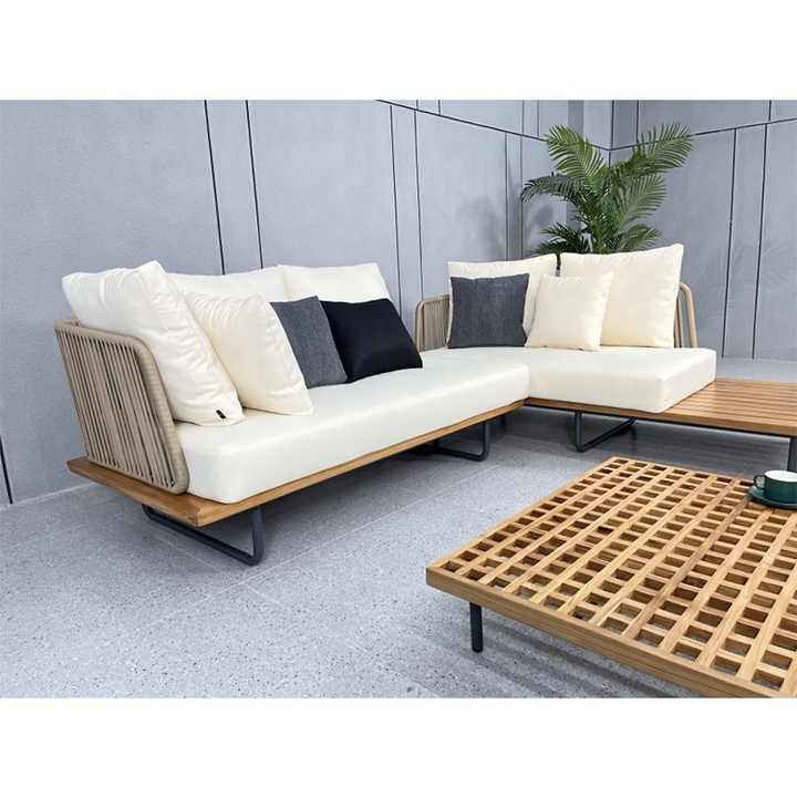 Morden Outdoor Furniture Garden Sofa Teak Lounge Sofa Set Patio