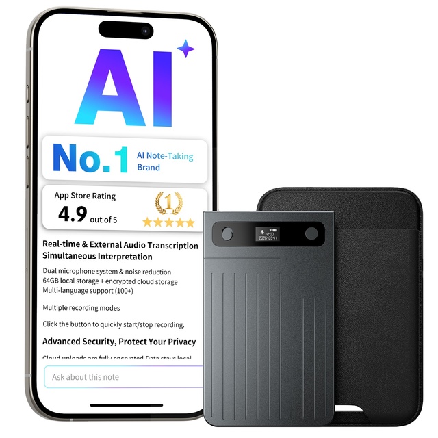 Best AI Voice Recorder for Meetings AI Note Taker Transcribe & Summarize Free App Control Noise Cancelling for Lectures Calls