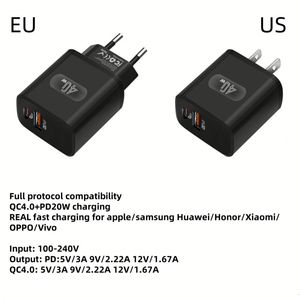Nouveau chargeur rapide 2026 20W 40W 1A1C USB Type C PD3.0 QC4.0 PPS Mini chargeur rapide et adaptateur pour iPhone/MacBook/Android - Product Image 3