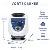 Agitateur vortex numérique variable WEIAI 100-3000 tr/min, mode continu tactile, pour vernis à ongles, encre, laboratoire, PCR, ELISA, culture cellulaire