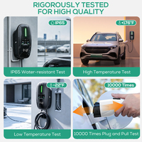 Station de recharge murale pour véhicules électriques Ovrod 7 kW GBT monophasée, chargeur mural rapide avec écran LED