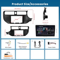 Lecteur MP5 2 Din pour voiture Podofo 9'', autoradio avec Carplay/Android Auto sans fil pour Kia Rio 2012-2015, GPS/WiFi, fournisseur en gros