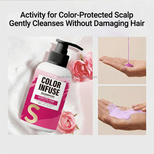 Shampoo colorant semi-permanent rose, coloration magique instantanée pour tous types de cheveux, 300 ml - Product Image 1
