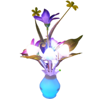 Nouvelle Veilleuse LED Décorative pour la Maison, Design Rose Violette et Champignon, Contrôle Tactile, Lumière Chaude, en PC, pour Enfants et Adultes, Chambre, Salle de Bain, à Brancher