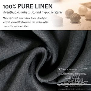 Vua kích thước 100% stonewashed pháp <span class=keywords><strong>Linen</strong></span> Duvet cover 1 Duvet cover & 2 vỏ gối lanh Comforter Cover <span class=keywords><strong>Set</strong></span> - Product Image 6