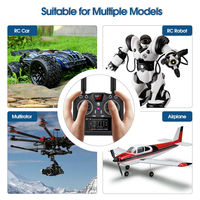 Hotrc HT-8A 2.4G 8CH FHSS Combo Radio RC Complet avec Boîtier pour Voiture RC, Bateau, Drone FPV, Avion à Voilure Fixe