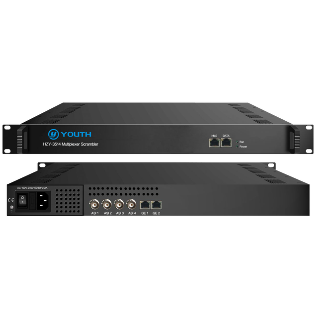 HZY-3514 Multiplexer Scrambler 4 Bi-direction ASI 128 IP Input 4 MPTS Output 4 Simulcrypt CAS for CATV Broadcast System